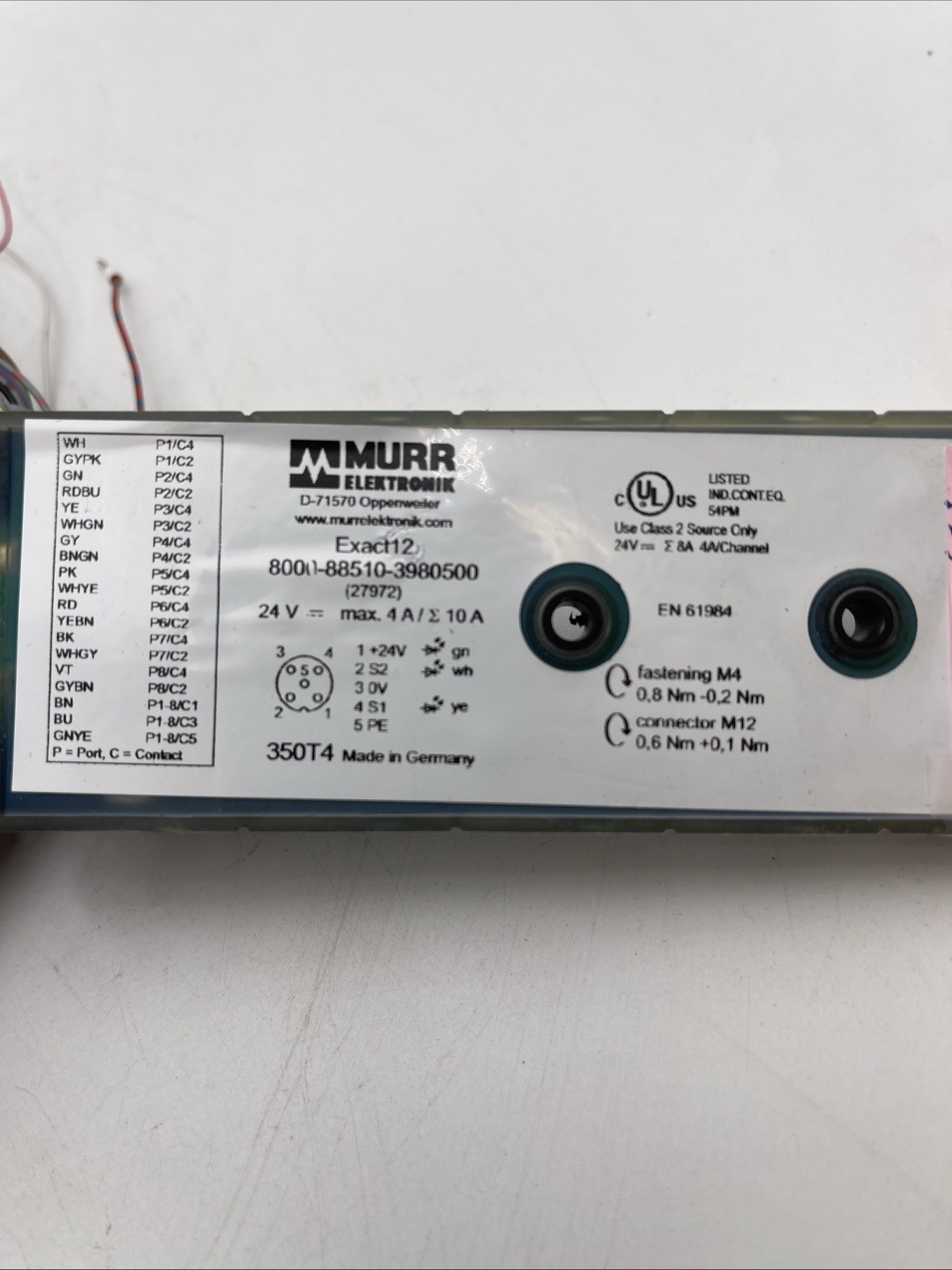 Murr Elektronik 8000-88510-3980500 Exact12 (EB-1664)