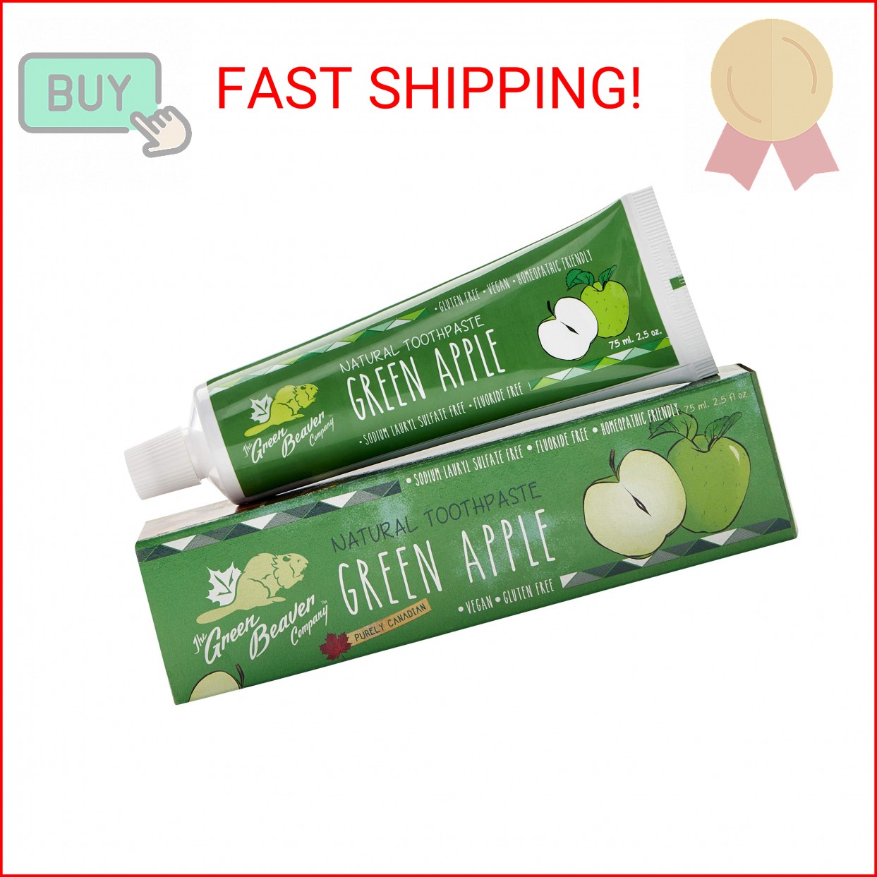 Green Beaver Green Apple Toothpaste, 75 ML