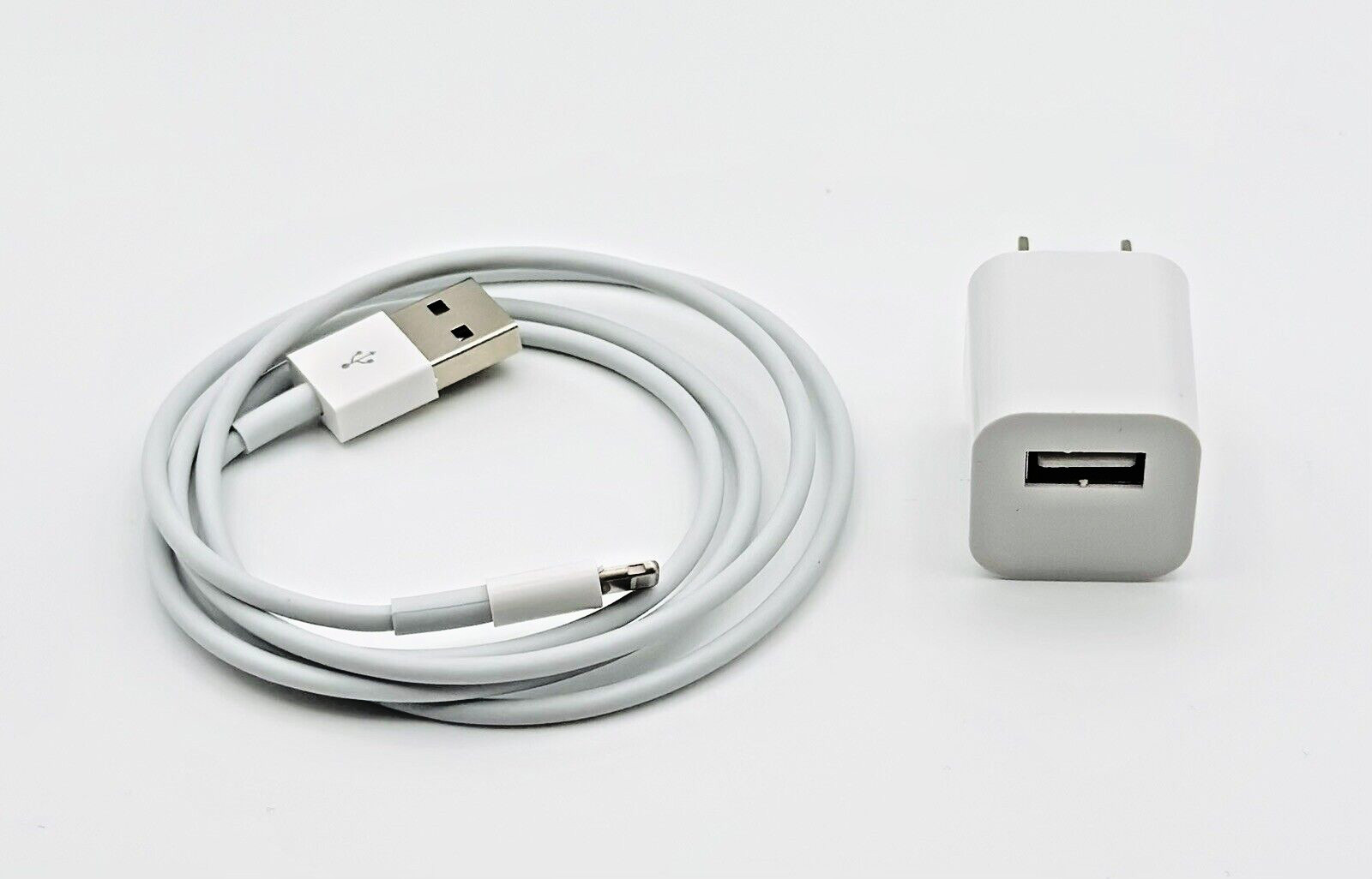 For Apple Lightning to USB Cable & USB-A Wall Charger Plug 5V, iPhone iPad iPod