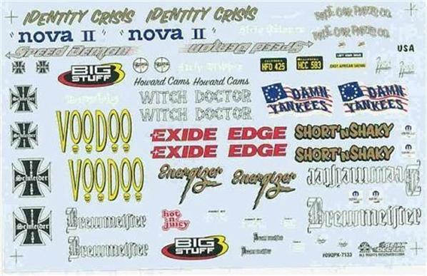 Slixx 7133 K Quarter Panel 1/24 1/25 Drag waterslide decal