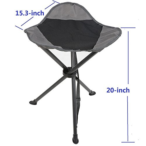 PORTAL Tall Slacker Chair Folding Tripod Stool for Outdoor Camping Walking 225