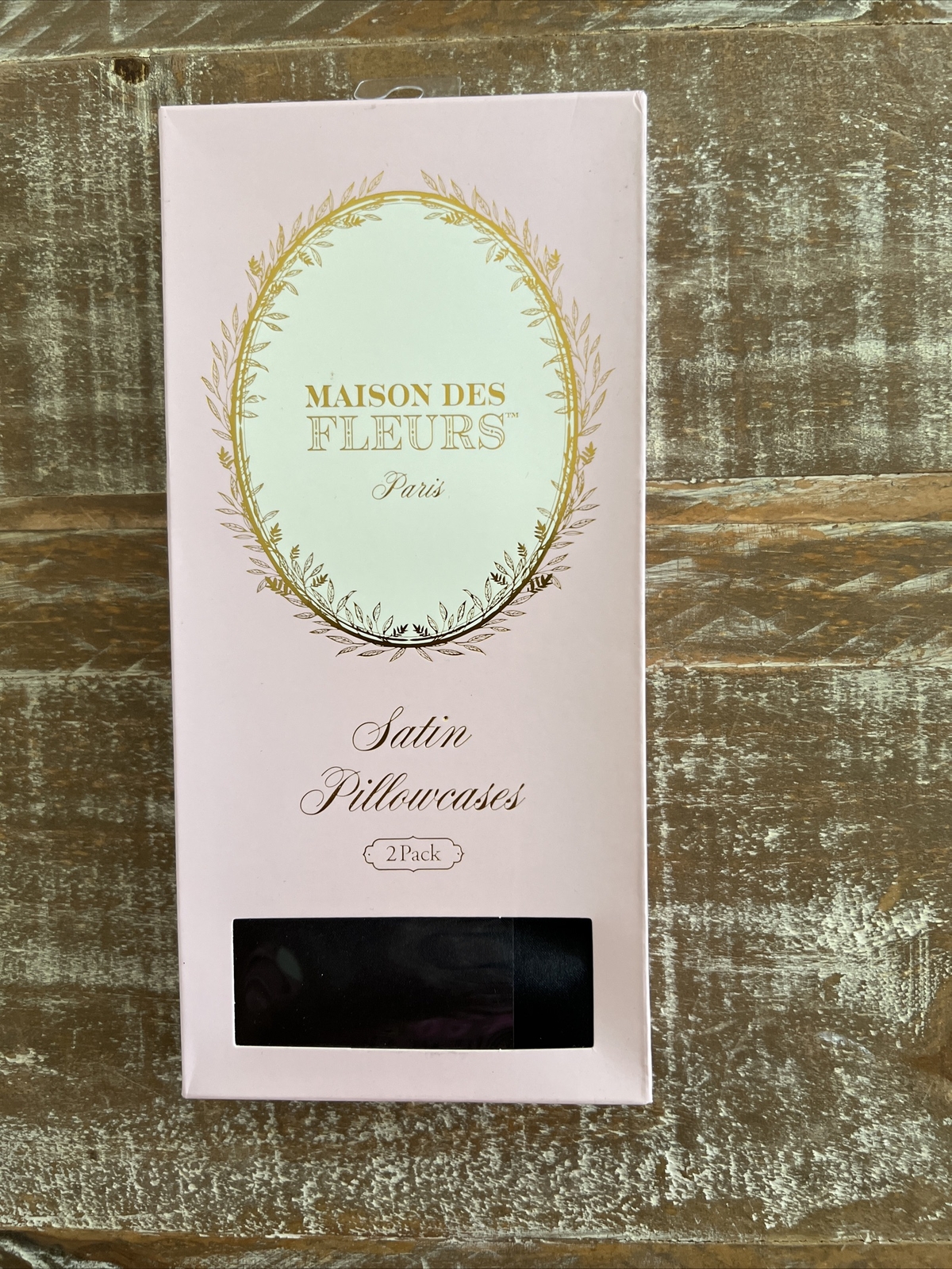 Maison Des Fleurs - 2 Pack Black Satin Pillowcases