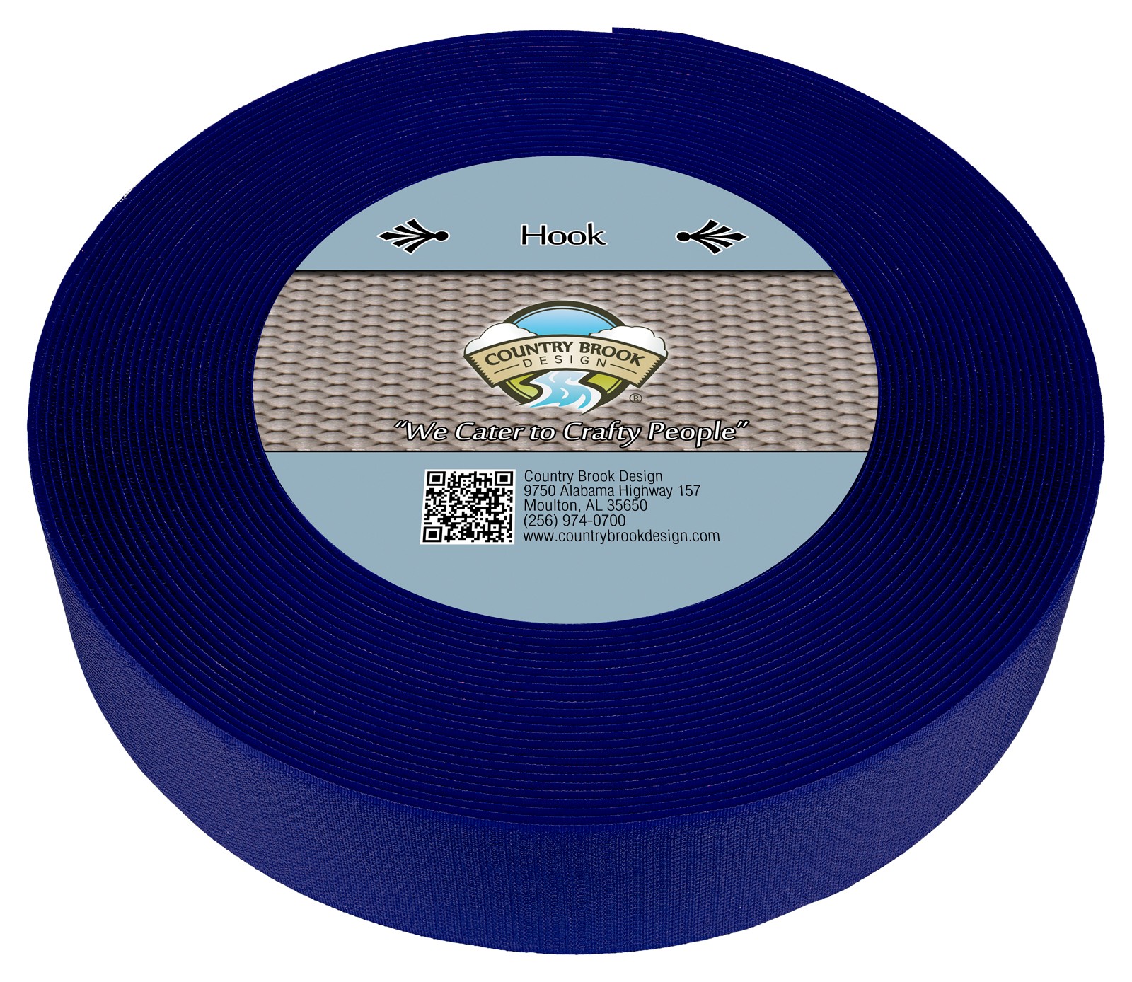 Country Brook Design® Royal Blue Sew On Hook Only (2 inch, 25 yards)