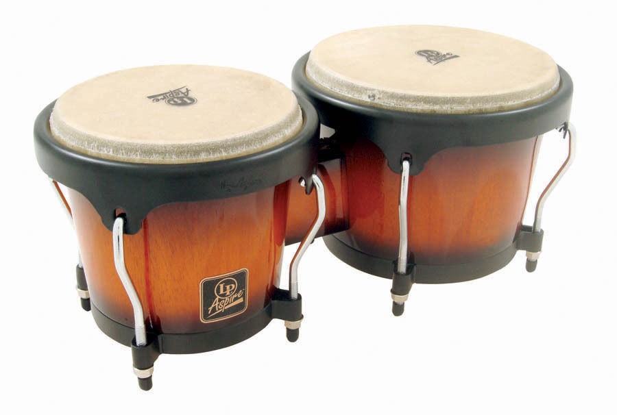 LP LATIN PERCUSSION ASPIRE BONGO DRUMS, VINTAGE SUNBURST - LPA601-VSB
