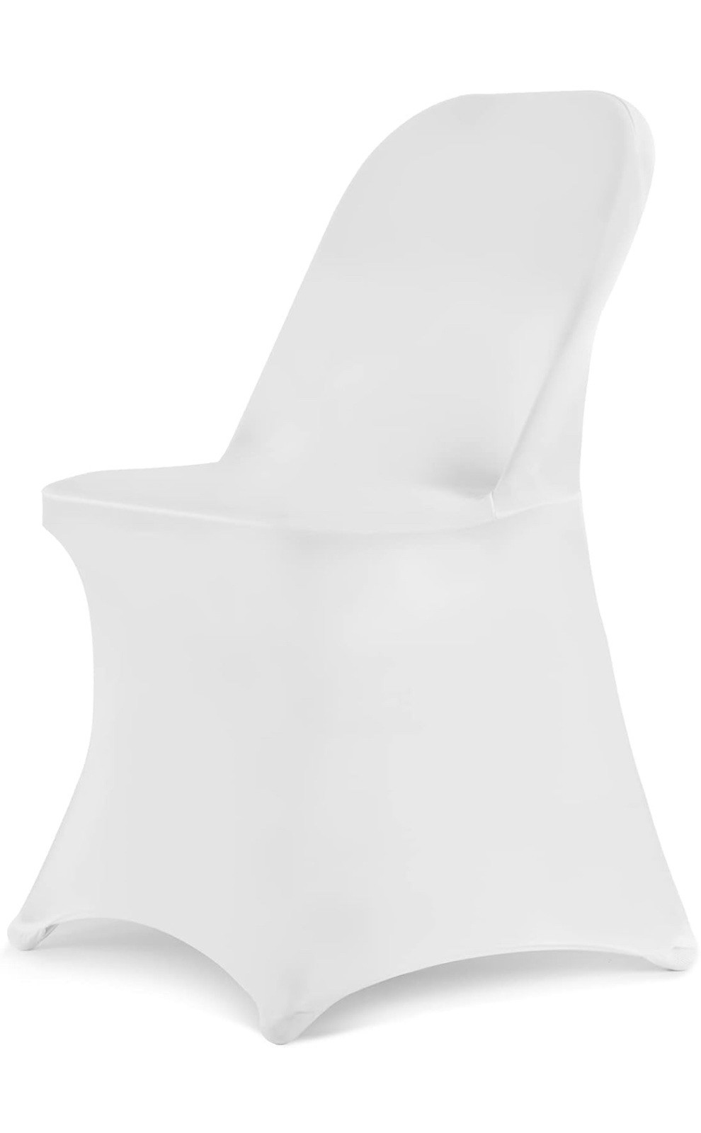 30 Pcs HAINARverS Stretch Spandex Folding Chair Covers 30PCS Universal, White