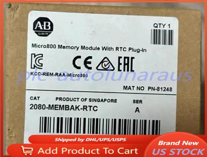 1PCS Allen Bradley 2080-MEMBAK-RTC Memory Module With RTC Plug-In Factory Sealed