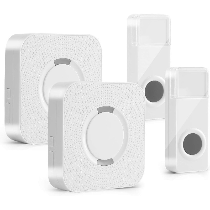 2✖1000FT Wireless Doorbell Waterproof Plugin Receiver Adjustable Volume 58 Chime
