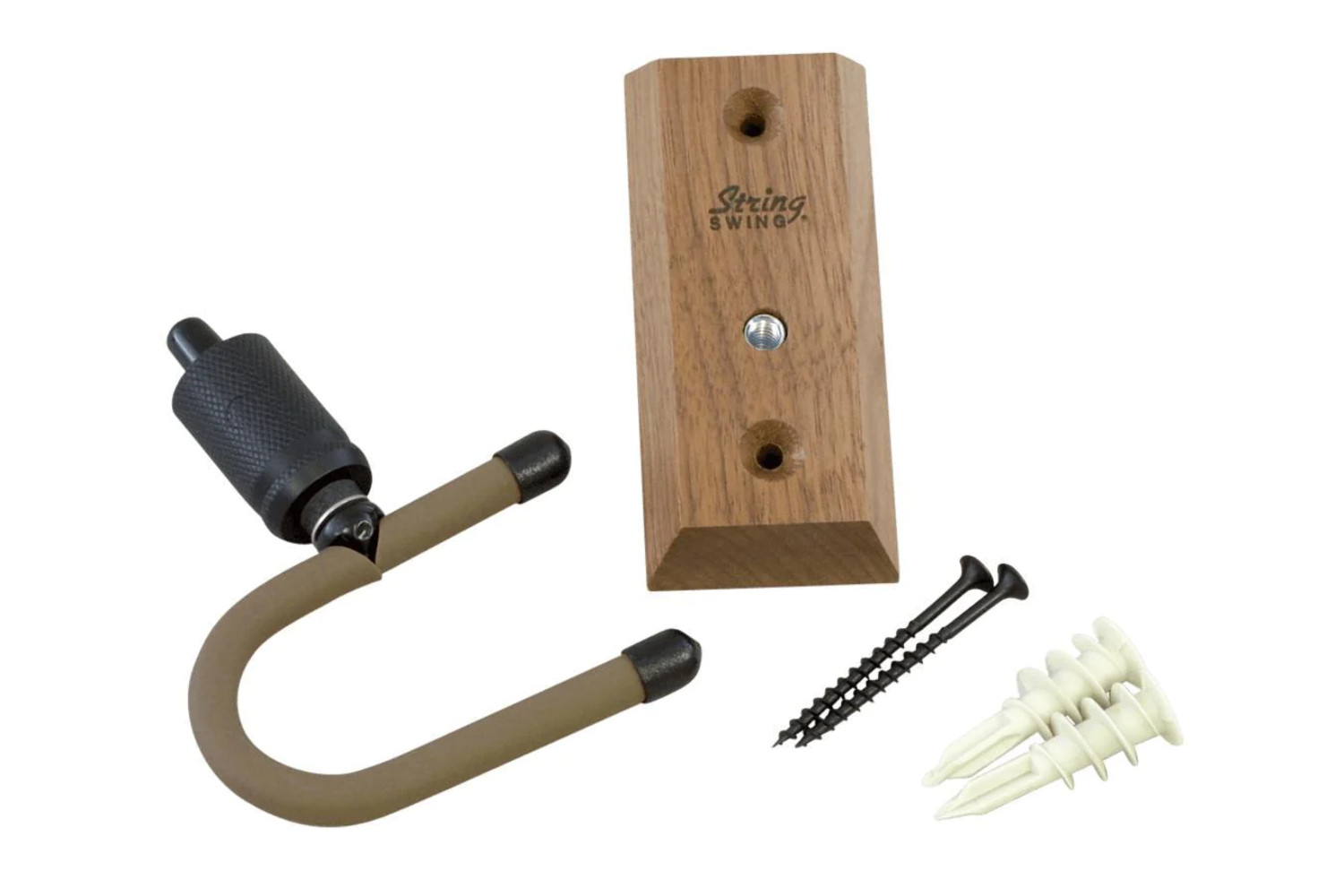 Folkcraft® Black Walnut Dulcimer Hanger (Scroll Head), Wall Mount