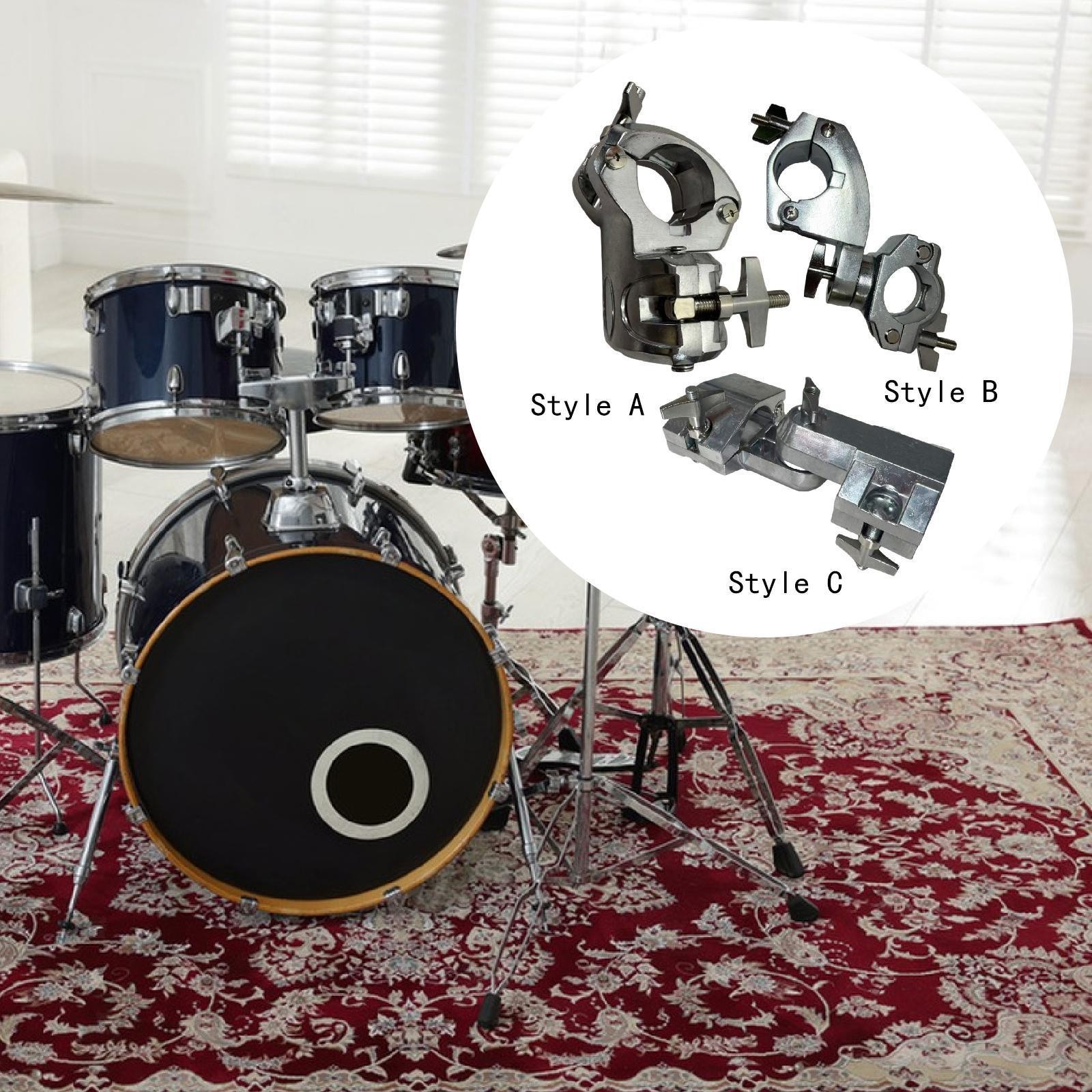 Drum Set Clamp Thickened Metal Hardware Percussion Drum Rack Clamp Adjustable