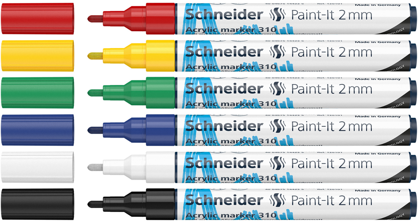 Schneider Paint-It 310 - Wallet of 6 Acrylmarker - 2mm