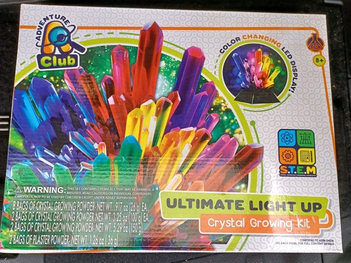 Ultimate Light Up & Crystal Growing Kit New Adventure Club Ages 8+