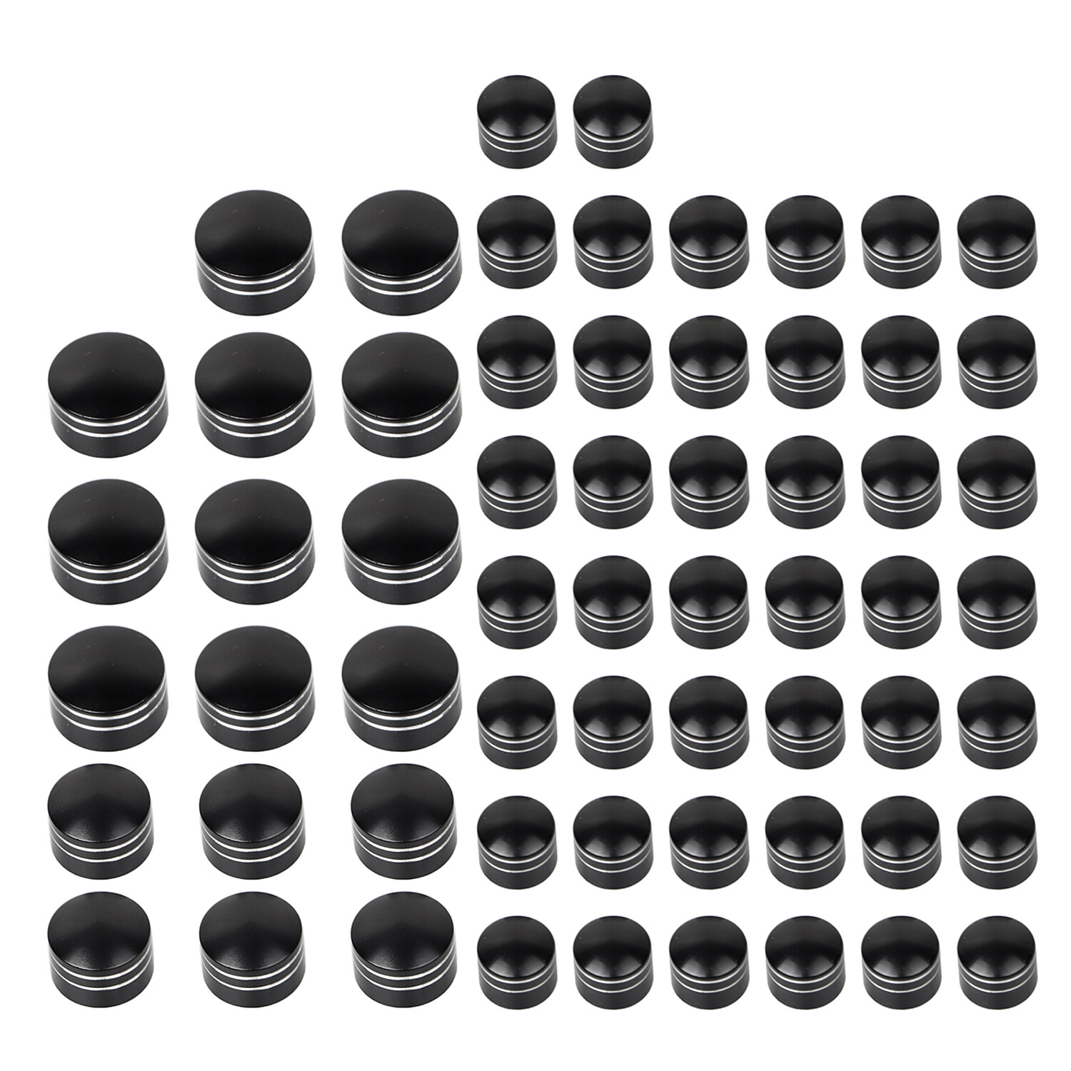 Black Cut Engine Bolt Toppers Caps Cover Fit For Harley Road King Electra Glide