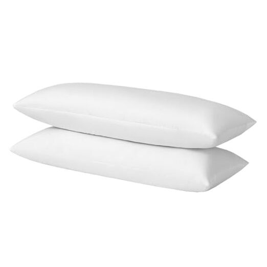 Lumbar Pillow Inserts for Bed, 2 Pack - Feather and Down Throw Pillow 14x36