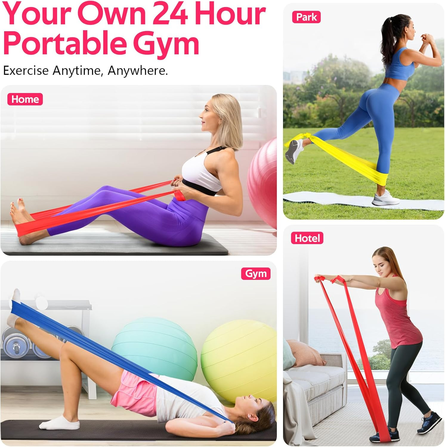 Resistance Bands for Working Out, Exercise Bands for Physical Therapy, Stretch,