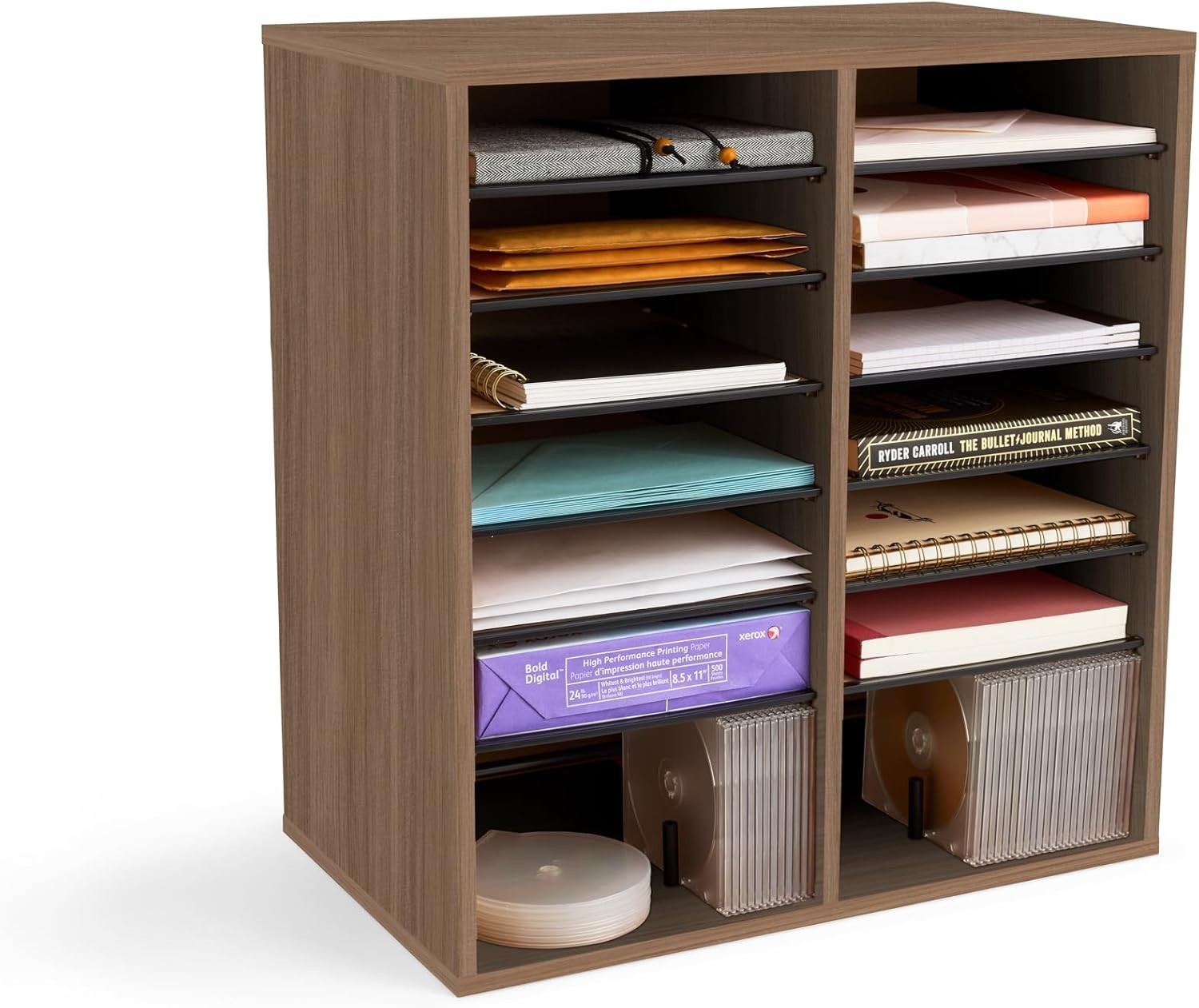 Literature Organizer 12 Compartments Office & Classroom Mailbox W/ Adjustable