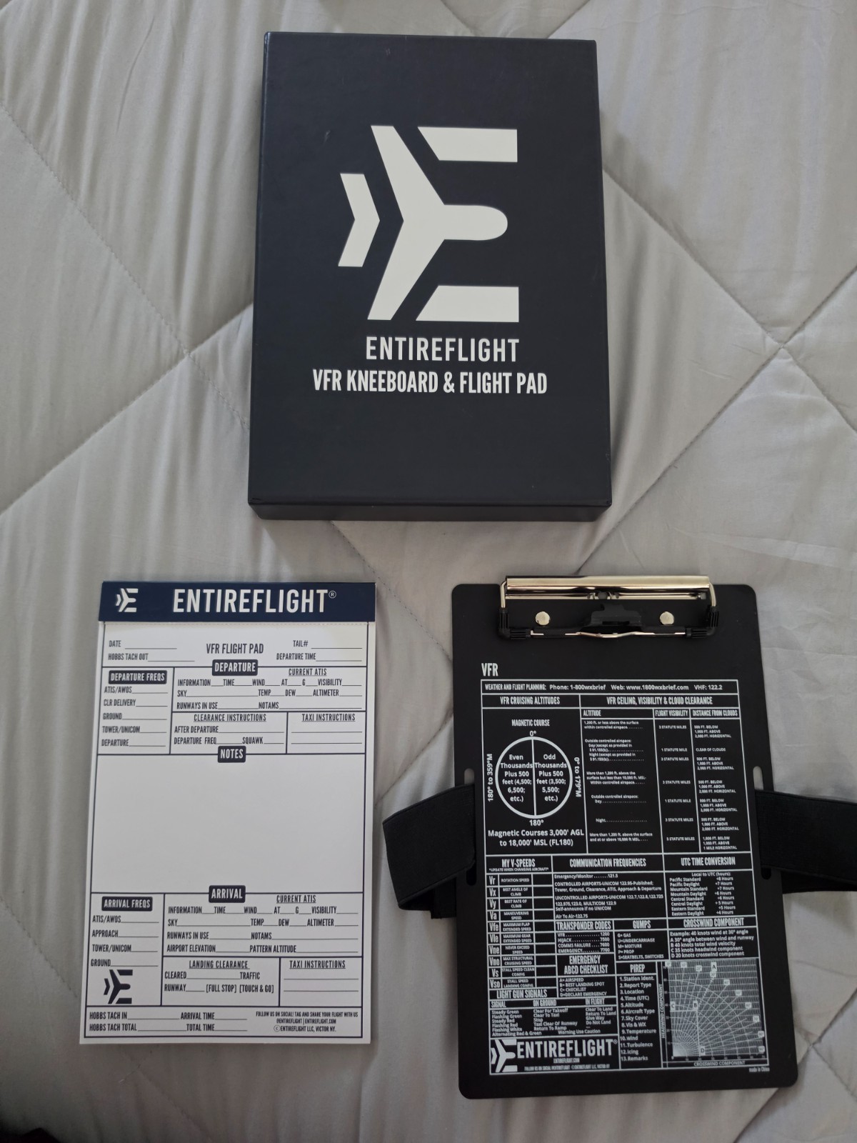 EntireFlight VFR Pilot Kneeboard And Flight Pad Aviation Cockpit Notepad