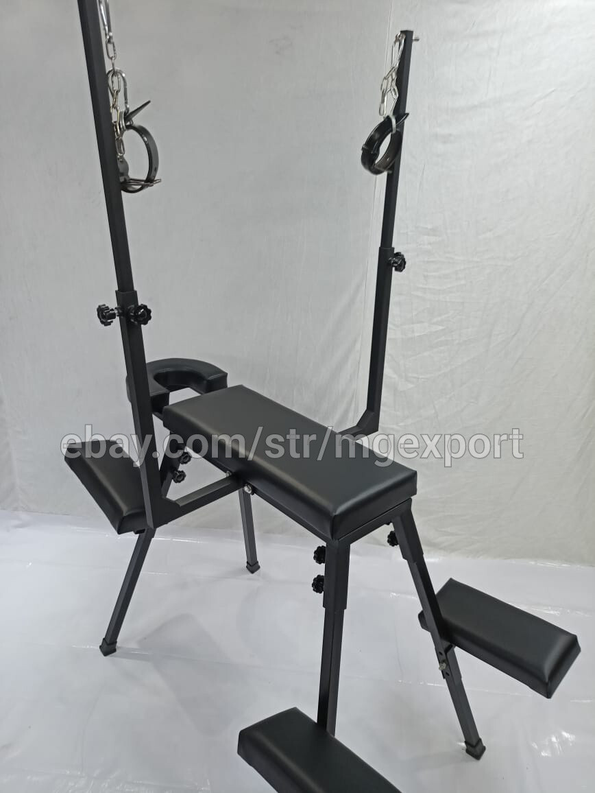 Portable Bench With Headrest Black Color
