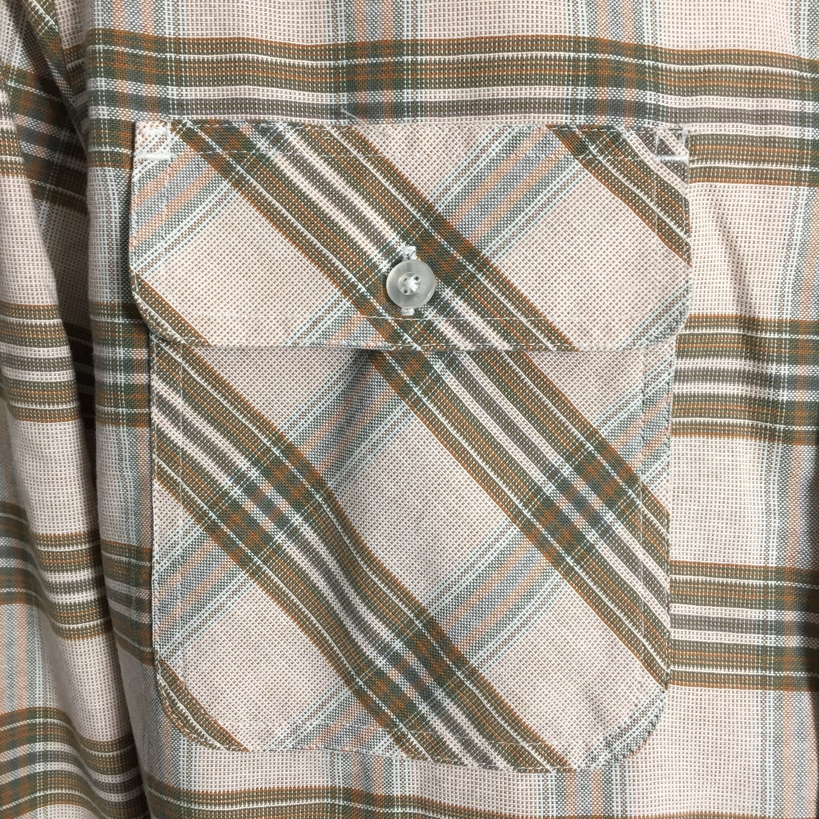 Big Mac Authentic Work Wear Long Sleeve Shirt Size Medium Plaid Button Front