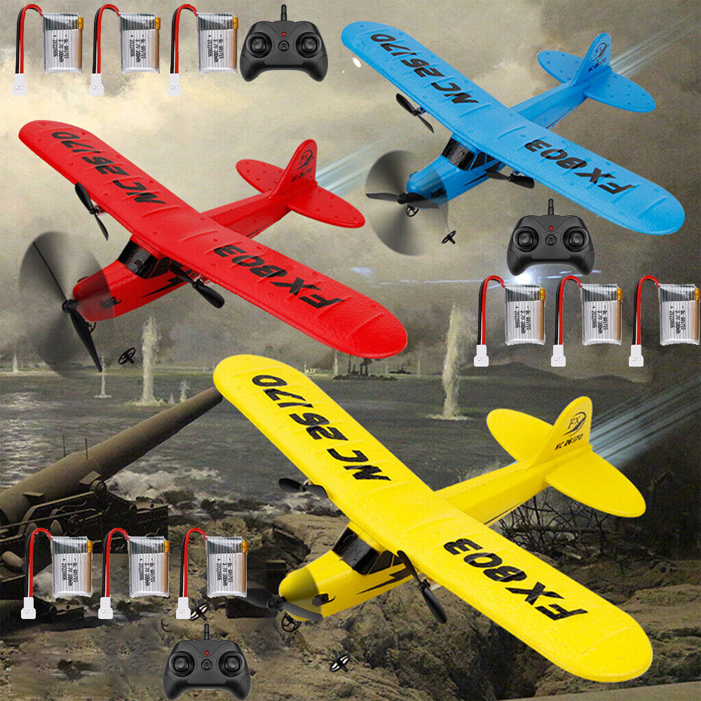 RC Plane Remote Control 2.4GHz 2Channel RC Airplane Built in 6Axis Gyro for Kids