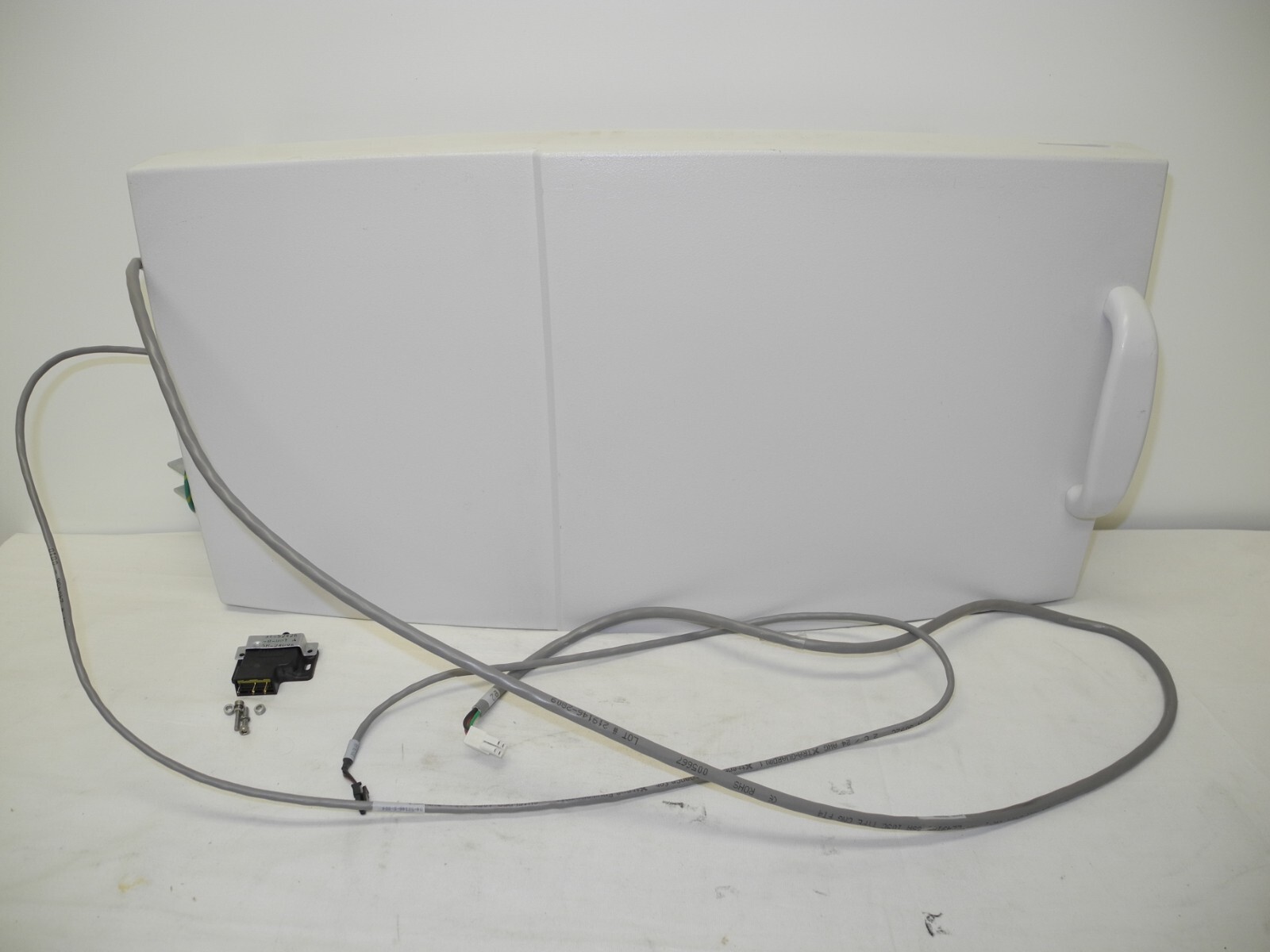 ASP STERRAD NX 10033 STERILIZER CHAMBER DOOR ASSY W/ HINGES, CABLES & DOOR LATCH