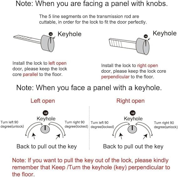 Pocket Door Lock,Privacy Hardware Suitable for Keyed Lock, Sliver
