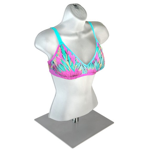 Azar Displays Female White Plastic Bust, Torso Mannequin,  on 12" Square...