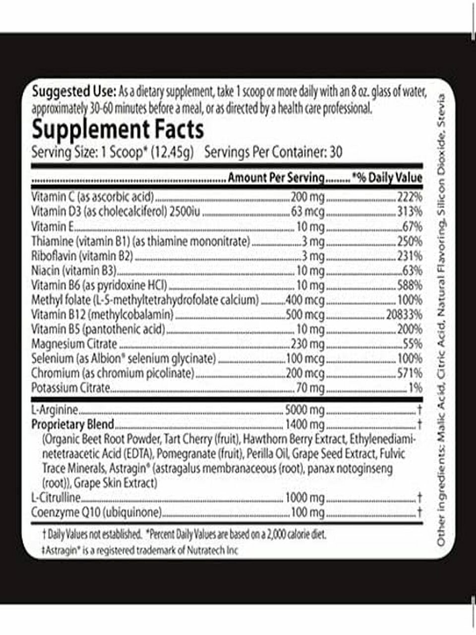 Organic Beet Root Powder Nitric Oxide Booster + F/S