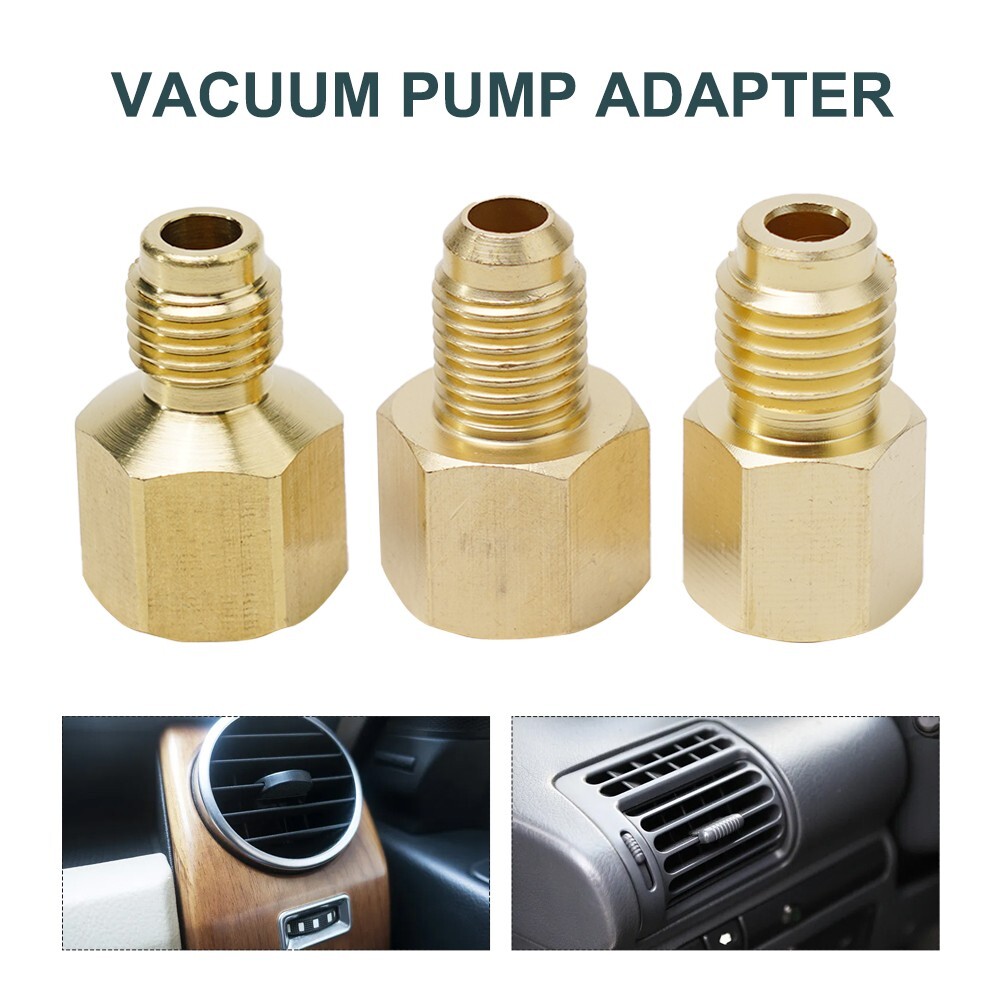 3pcs Vacuum Pump Adapter For R134a R12 R22 R410a Hvac Service System Useful New