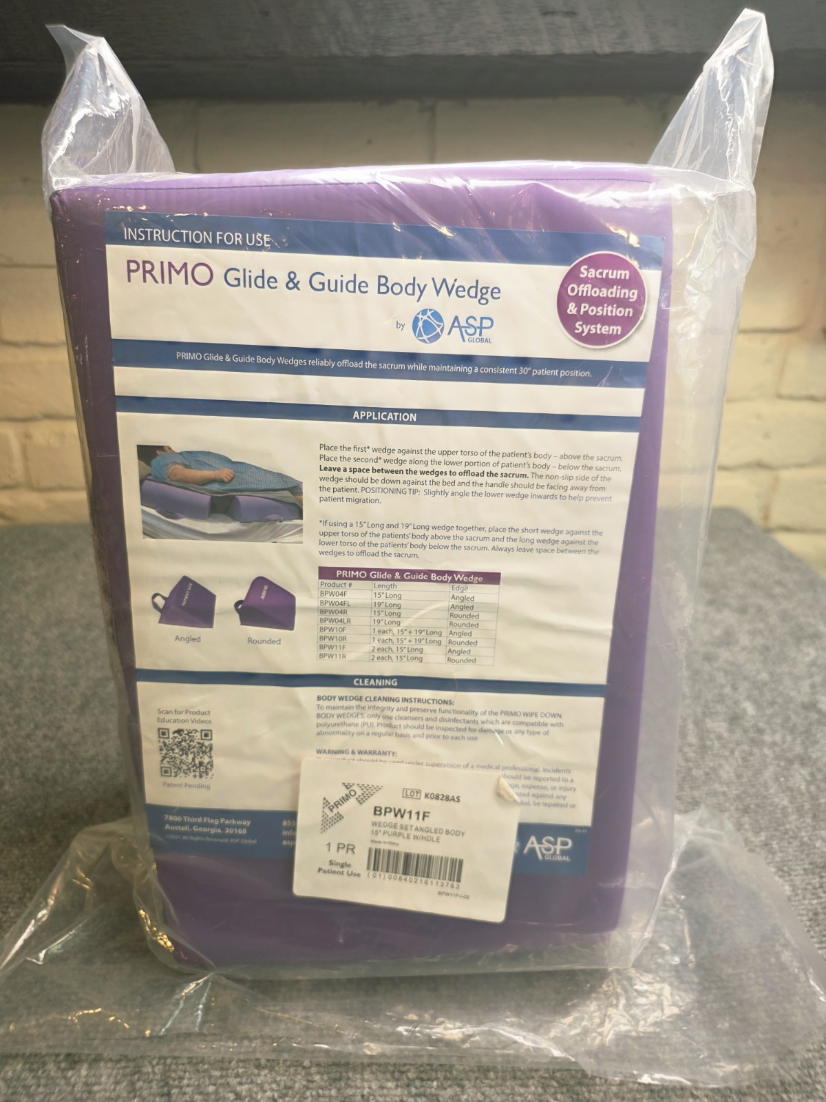 ASP Global PRIMO Glide & Guide Body Wedge BPW11F – Sacrum Offloading System