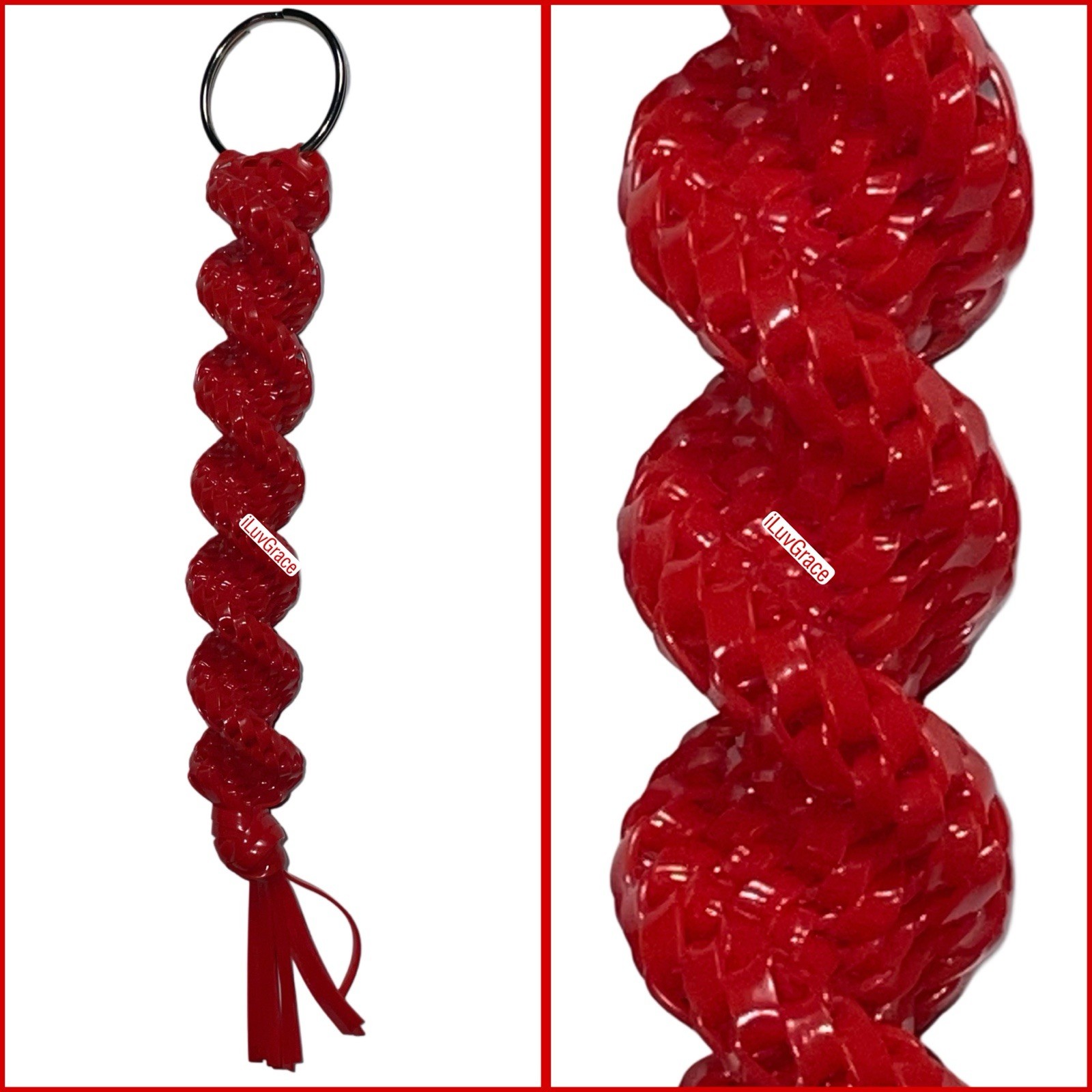 Handmade Keychain ~ Red ~ FAST SHIPPING~