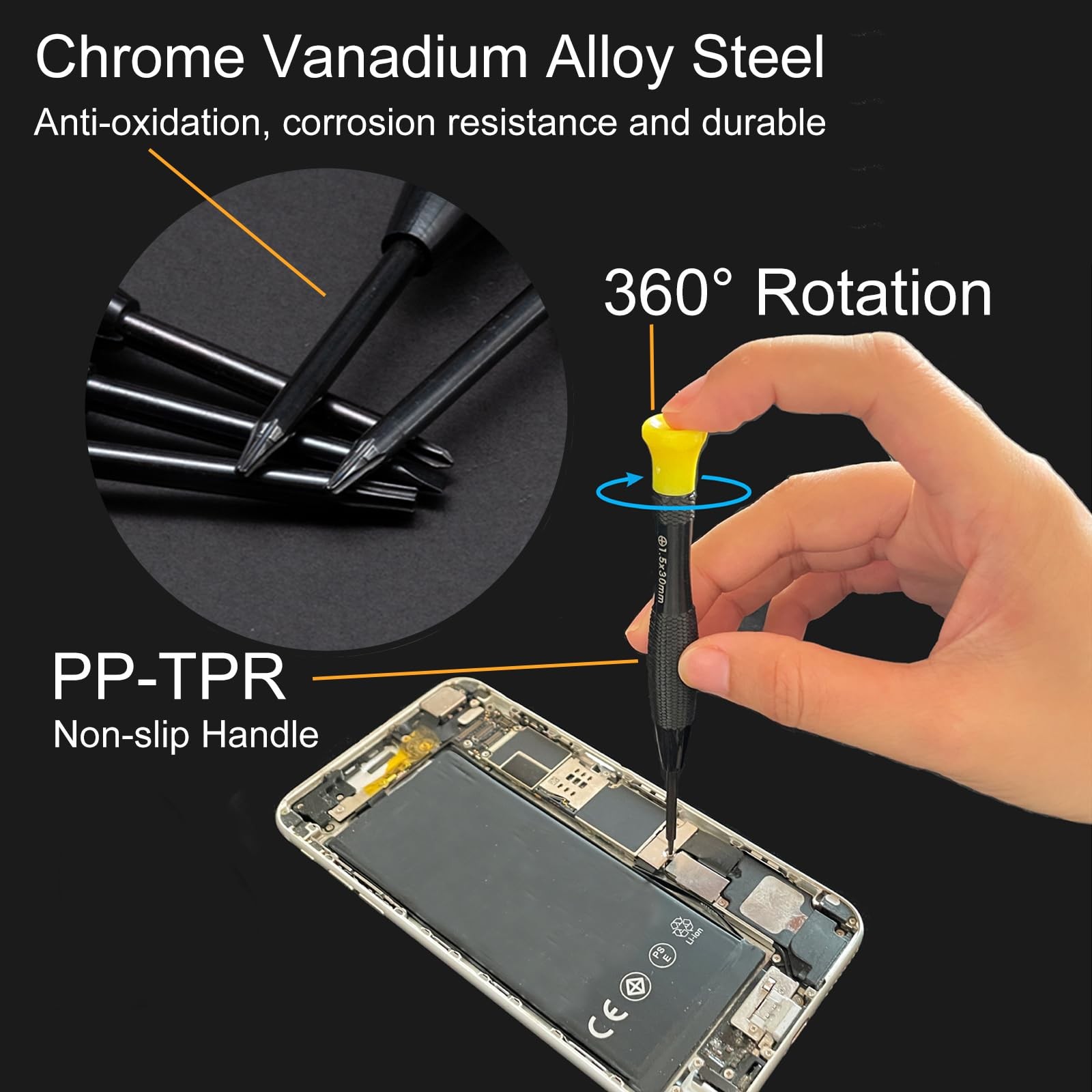 18PCS Mini Precision Screwdriver Set with Case, Magnetic Small Flathead Phillip