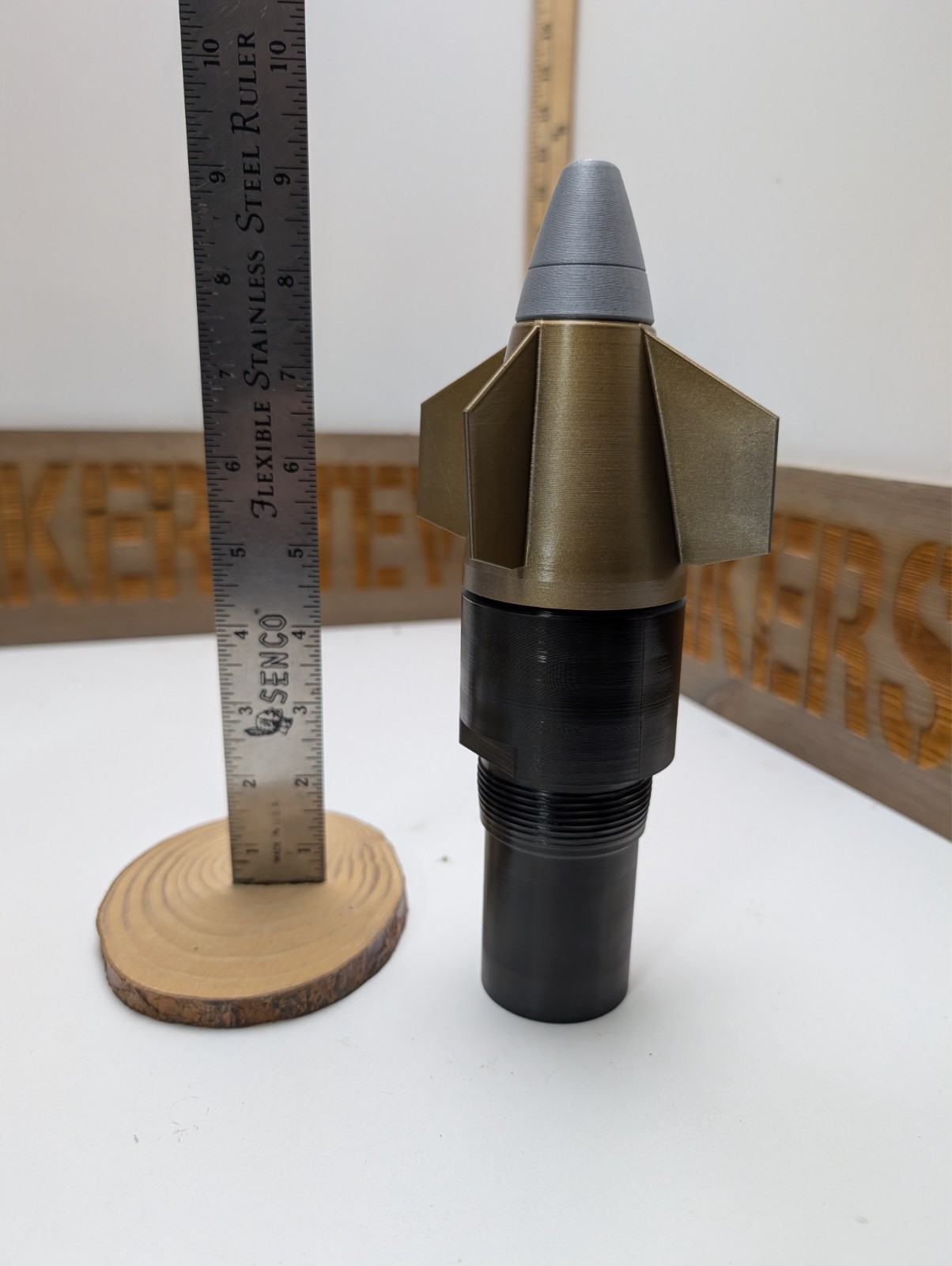 Plastic 3D Printed - Painted M1156 PGK Fuze / Fuse - 2 Inch - FAKE  PROP  INERT