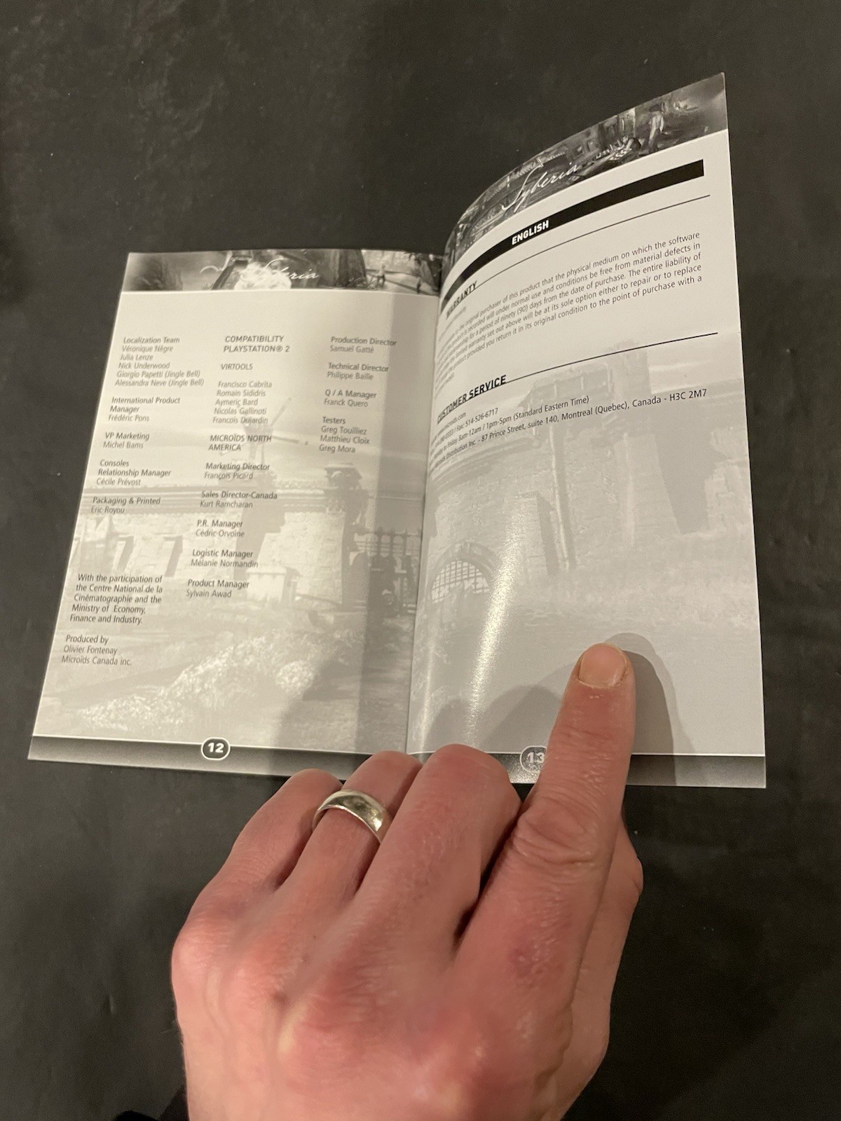 Syberia xbox Manual Only