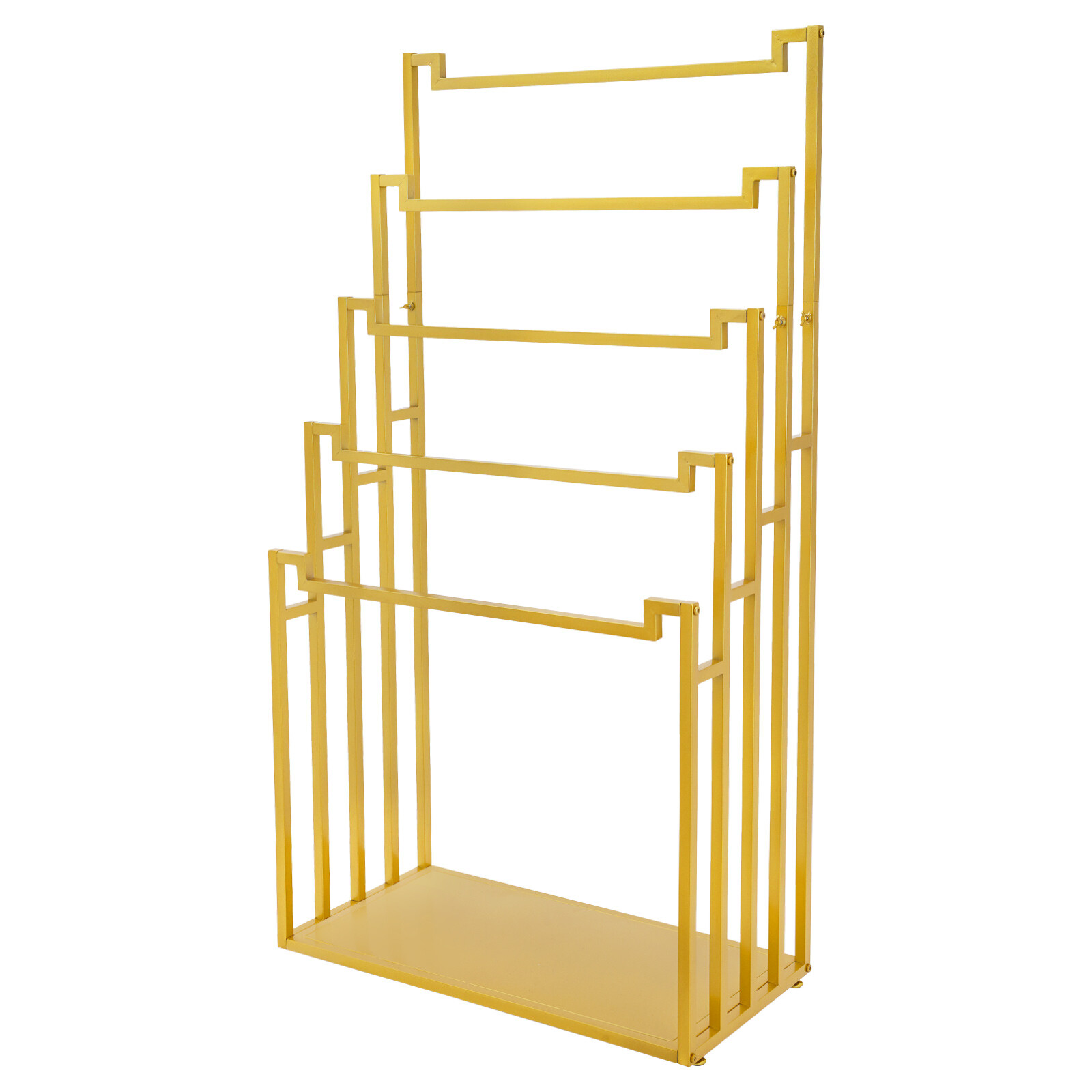Freestanding Scarf Display Stand, 5-tier Metal Scarf Holder Organizer Indoor