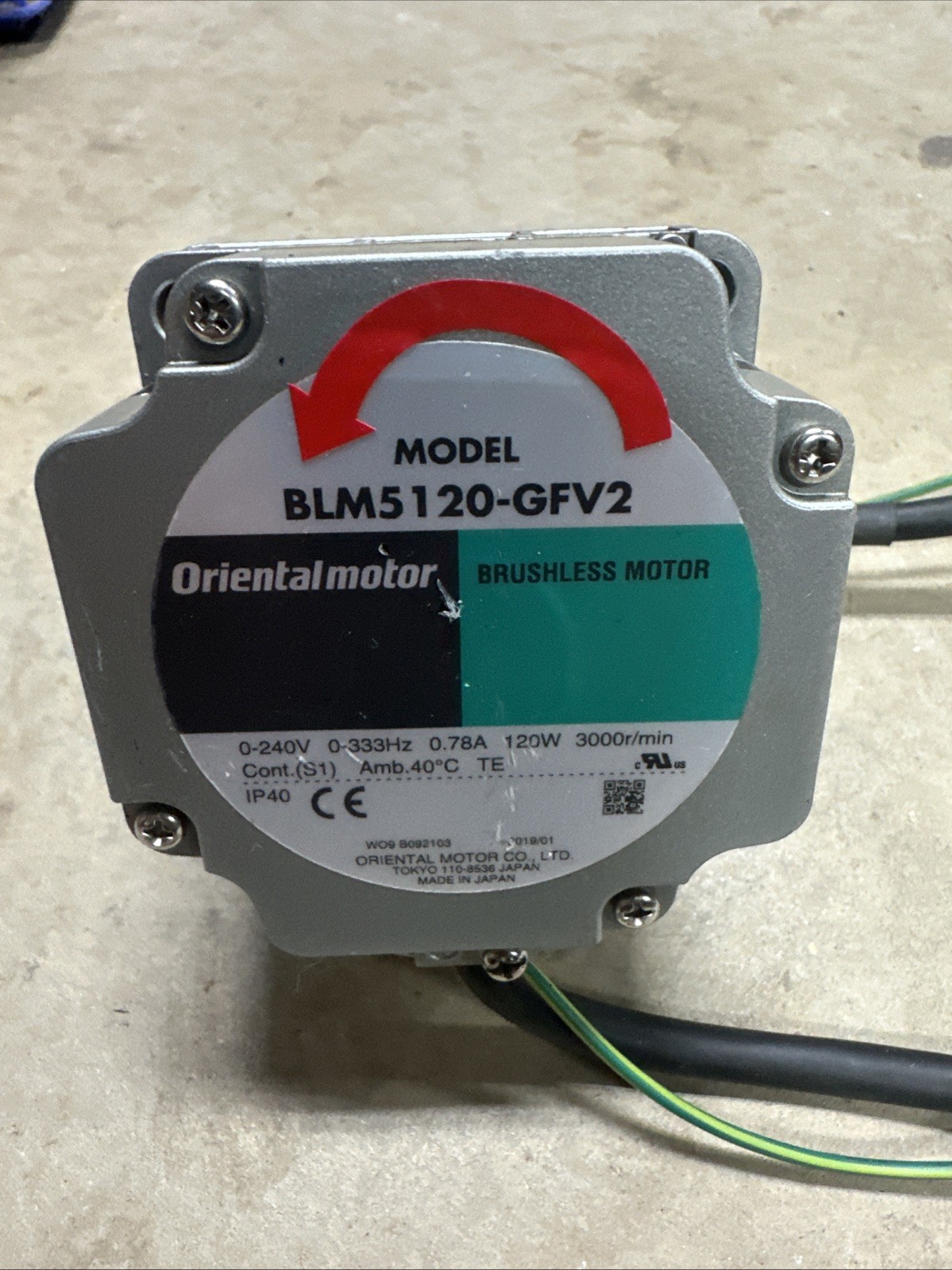 ORIENTAL MOTOR BLM5120-GFV2  With GFV5G20 Gearhead