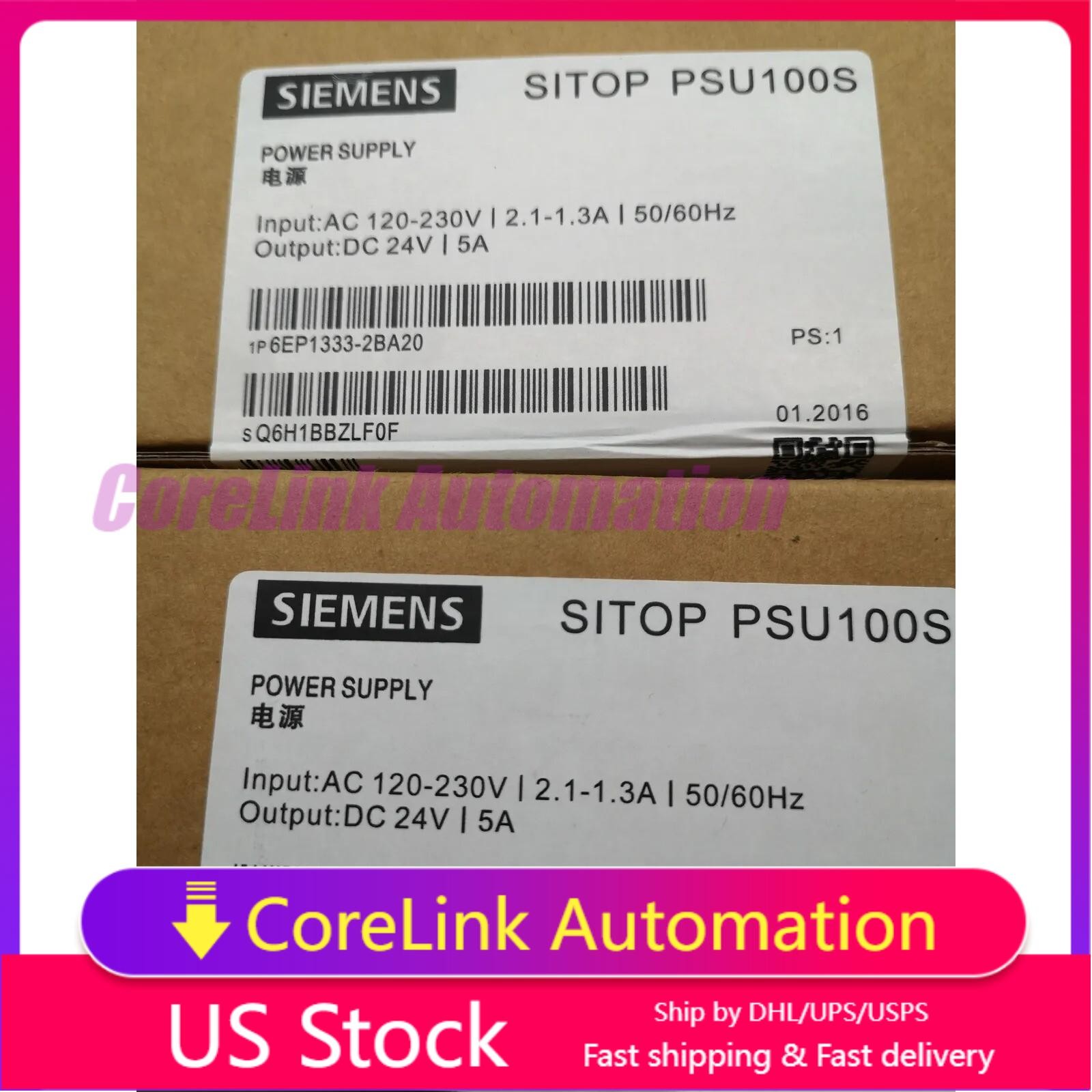 New Siemens 6EP1333-2BA20 SITOP PSU100S Stabilized Power Supply 6EP1 333-2BA20