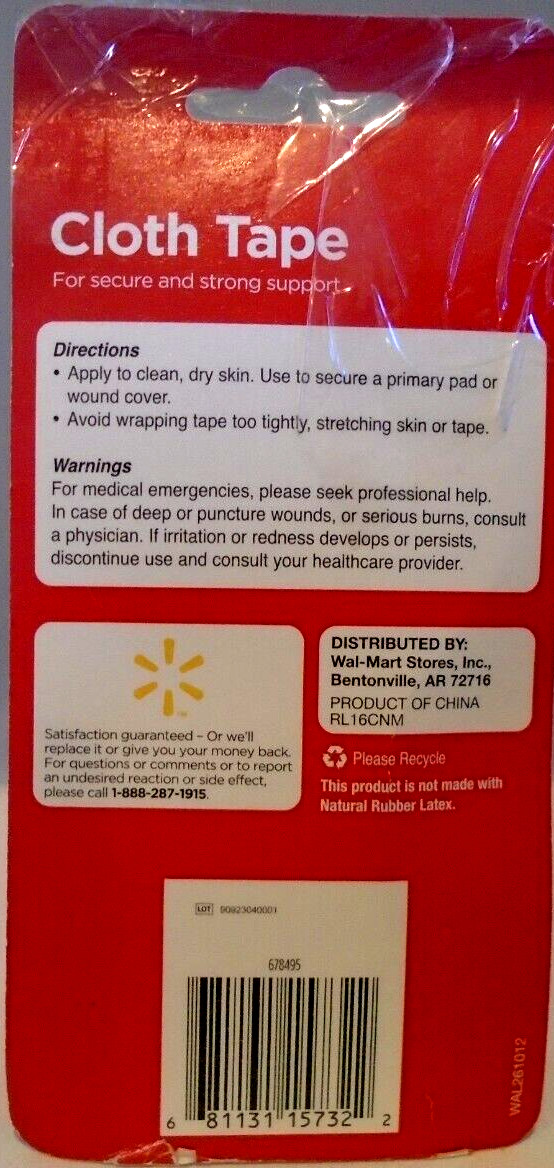 Equate Cloth Tape 2 ROLLS first aid