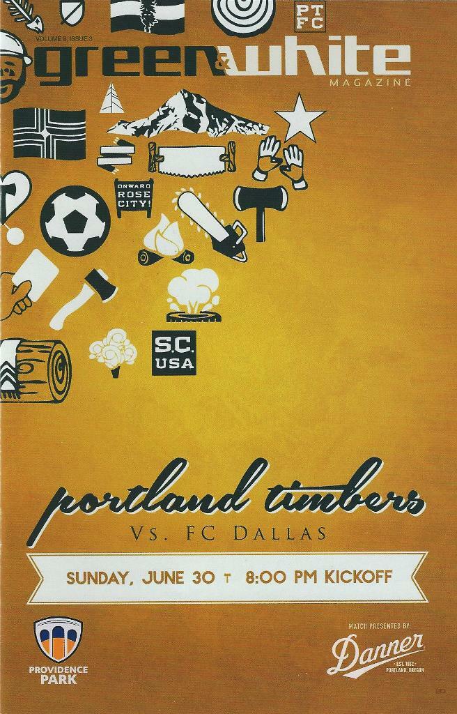 Portland Timbers 'Green & White' MLS Soccer/Football Program Volume 8, Issue 3