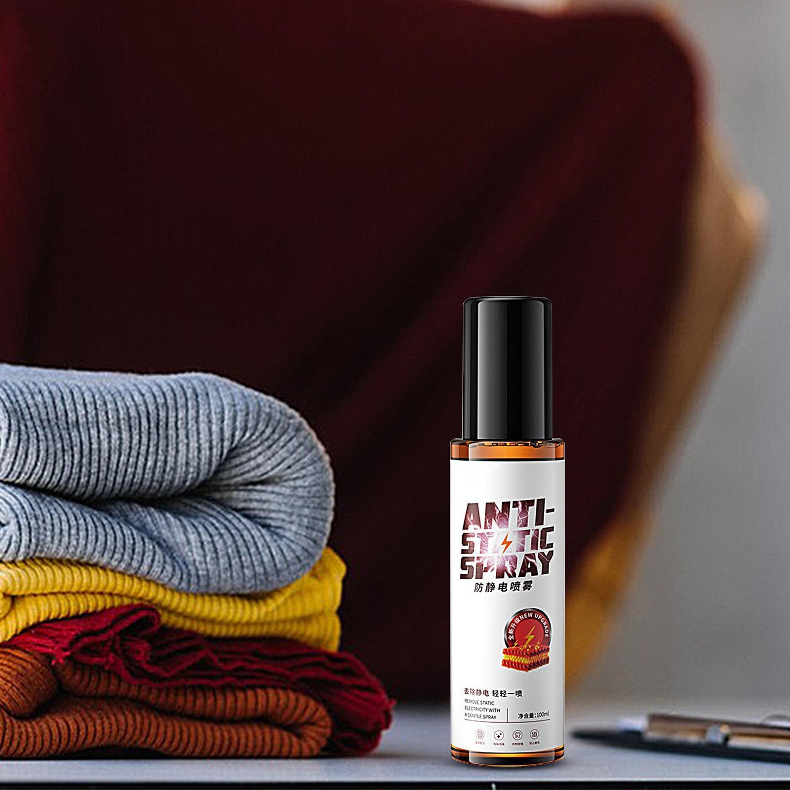 Anti Static Spray 100ml Instant Fabric Refresher Static Remover For Clothes