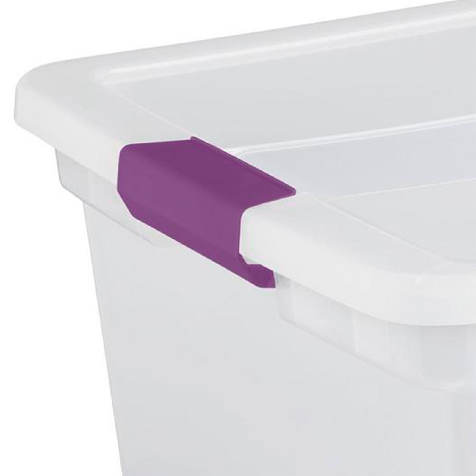 Sterilite 66 Quart Clear Plastic Latching Handle Storage Container Tote, 6 Pack