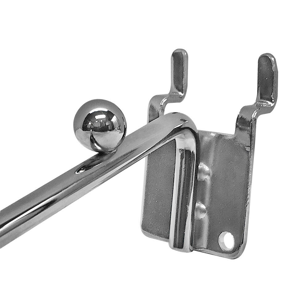 Chrome Pegboard 6 Ball 14" Long Waterfall Hanging Fixture Display
