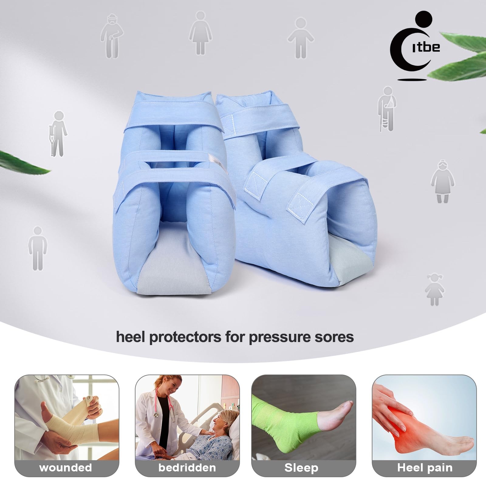 Adjustable Heel Protector Cushion - Pressure Relief & Bedsore Prevention Boot...