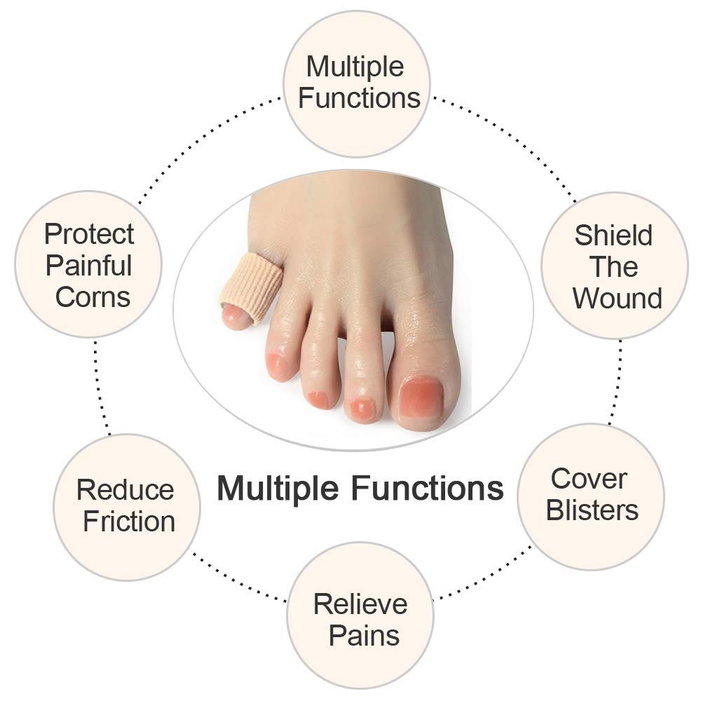 Stretchable Toe Tube Sleeves 5 Pack