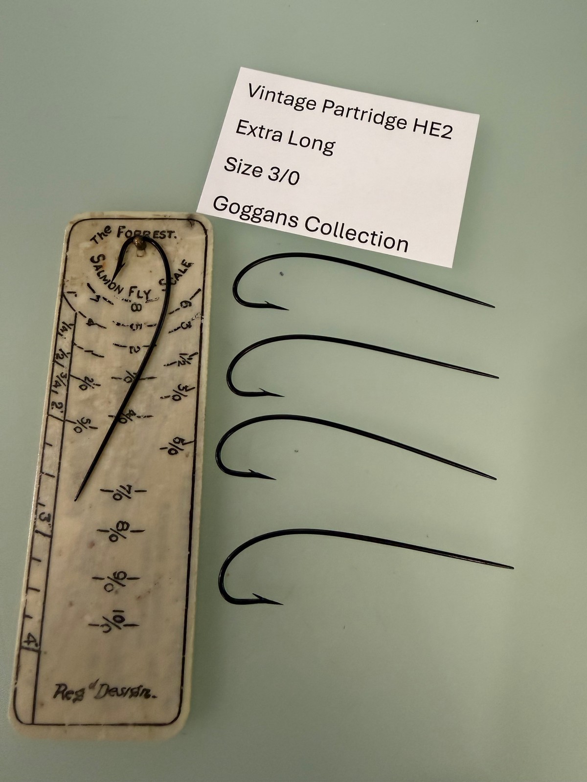 Vintage Partridge Redditch HE2 Extra Long  SalmonHooks