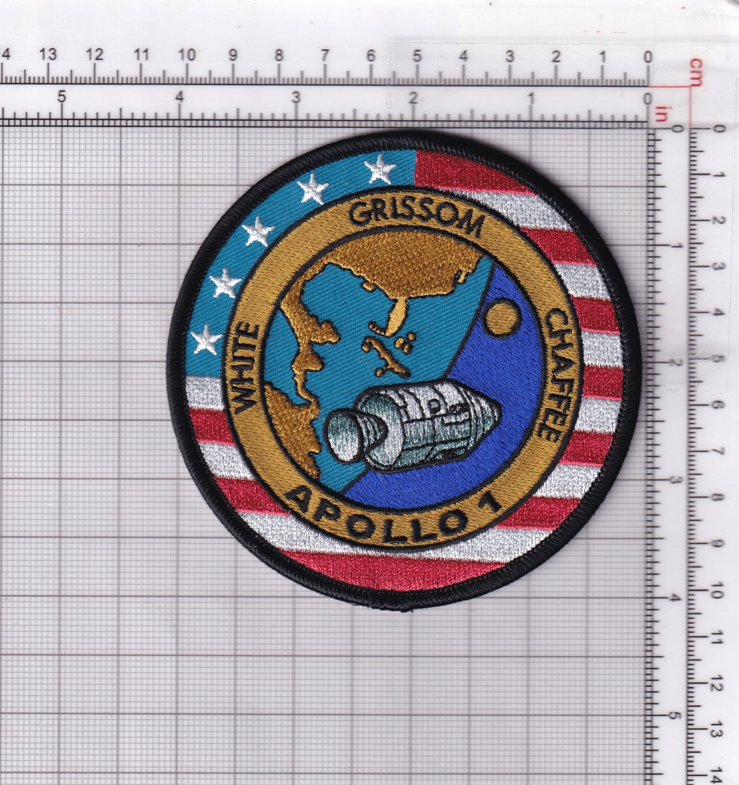 Apollo 1 Patch – Hook and Loop, 4"