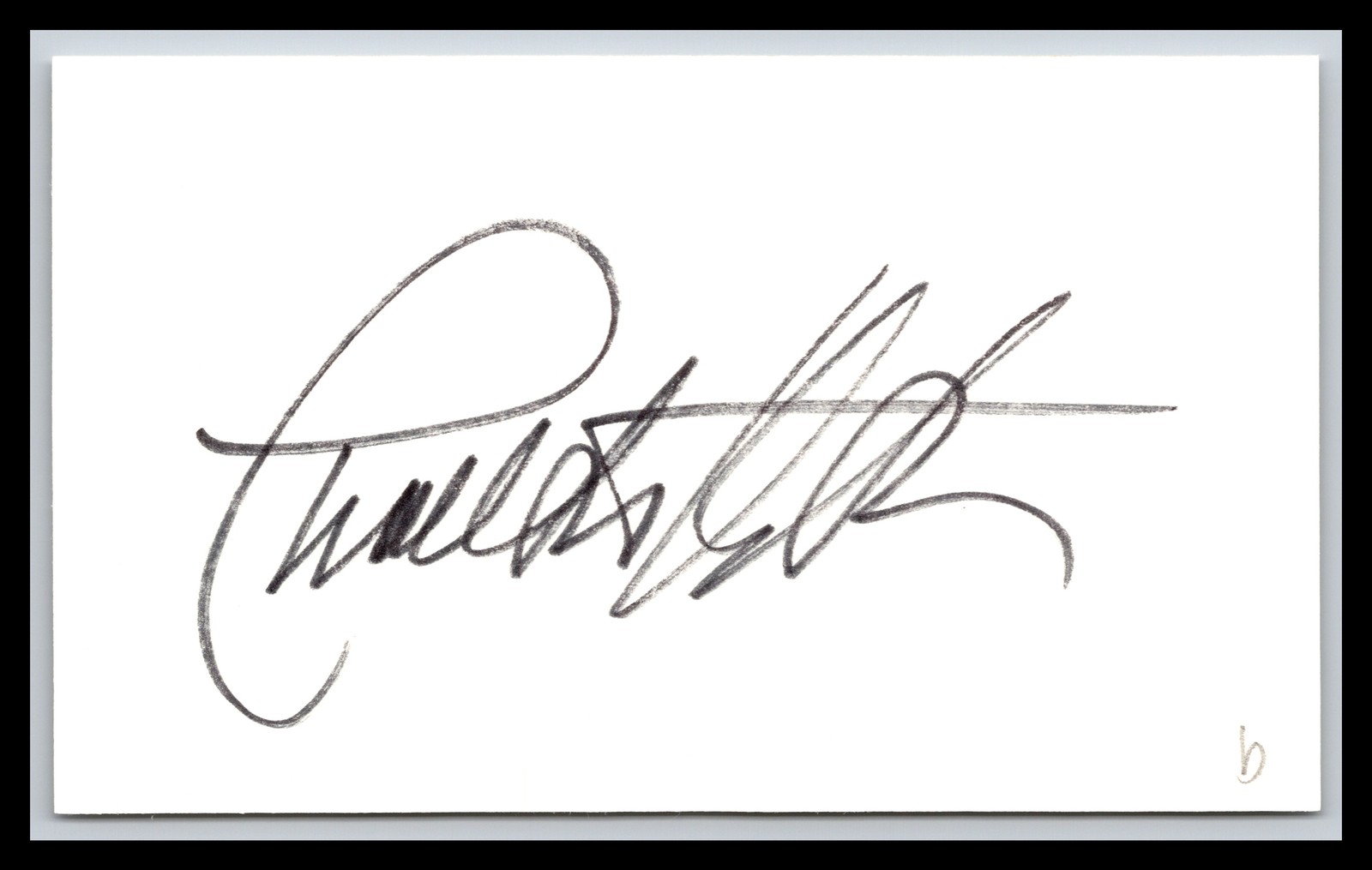 Charleton Heston - Actor - 3x5 Card - Signed / Autograph (b)