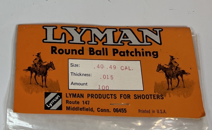 Lyman Round Ball Patching .40-.49 Cal. 100 Quantity .015 Thickness