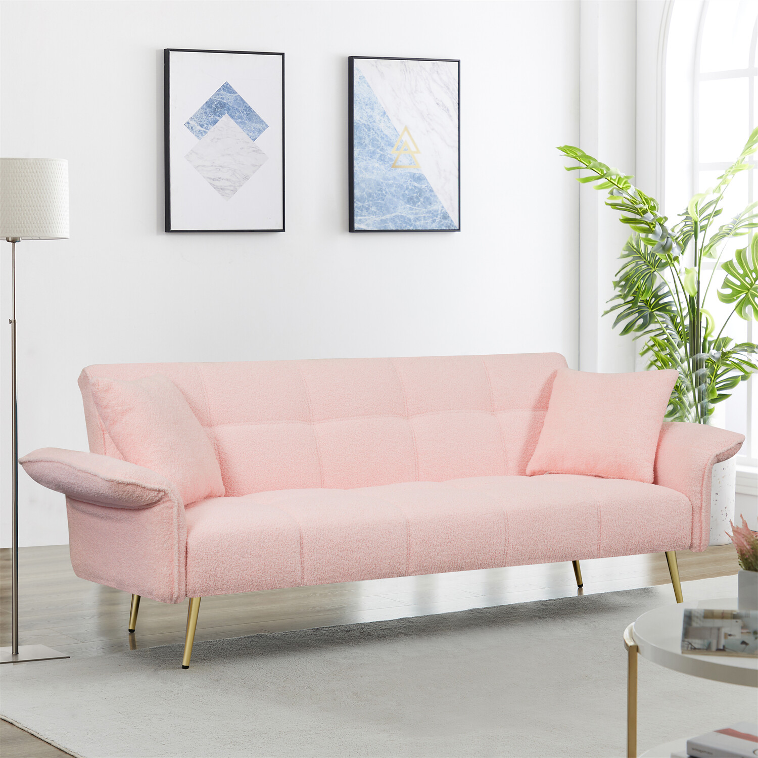 Convertible Sleeper Sofa Bed Futon Sofa Couch Folding Recliner Sofa US