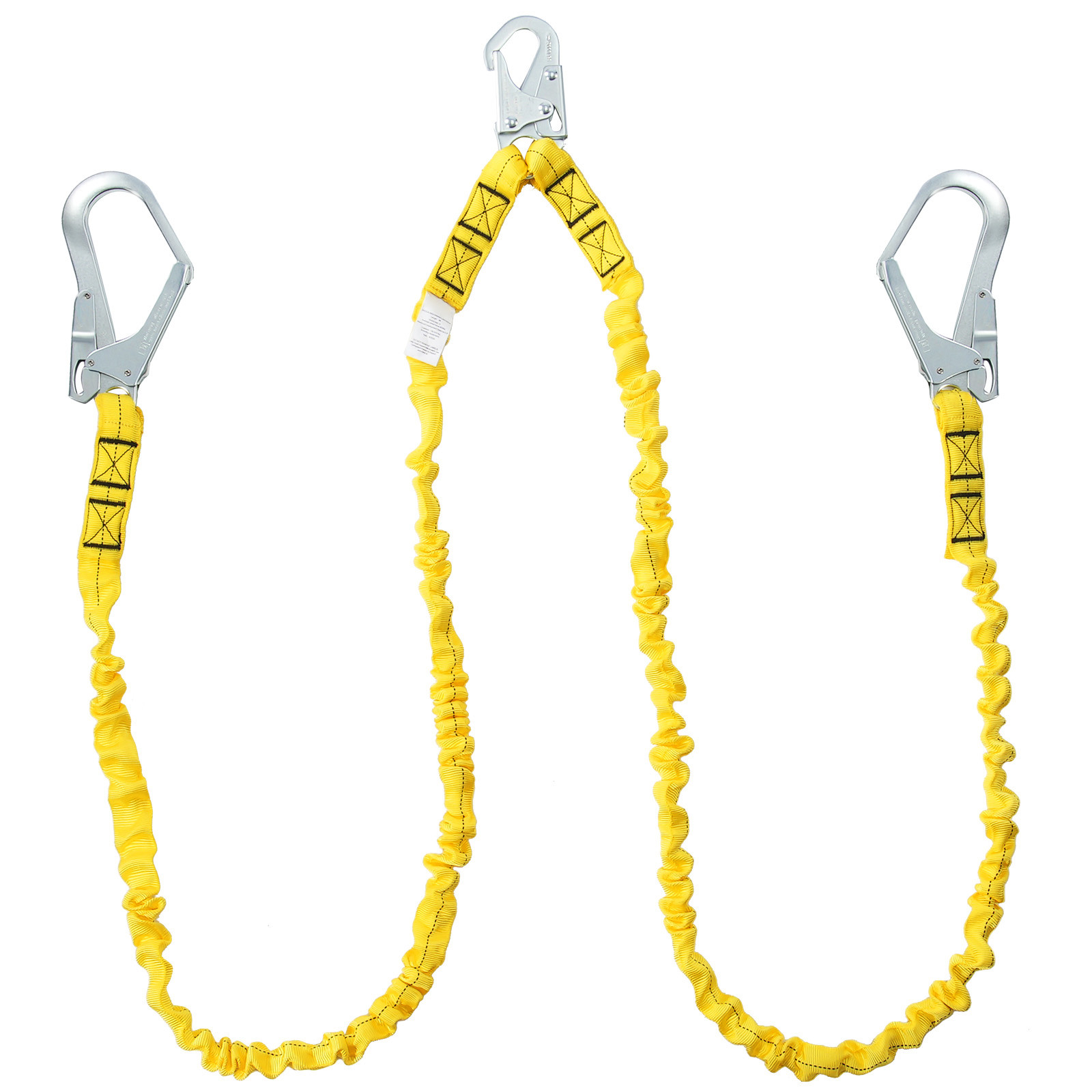 Uimoso 38mm Safety Lanyard 6ft(1.83m) Fall Protection Lanyard 2 Hooks Yellow