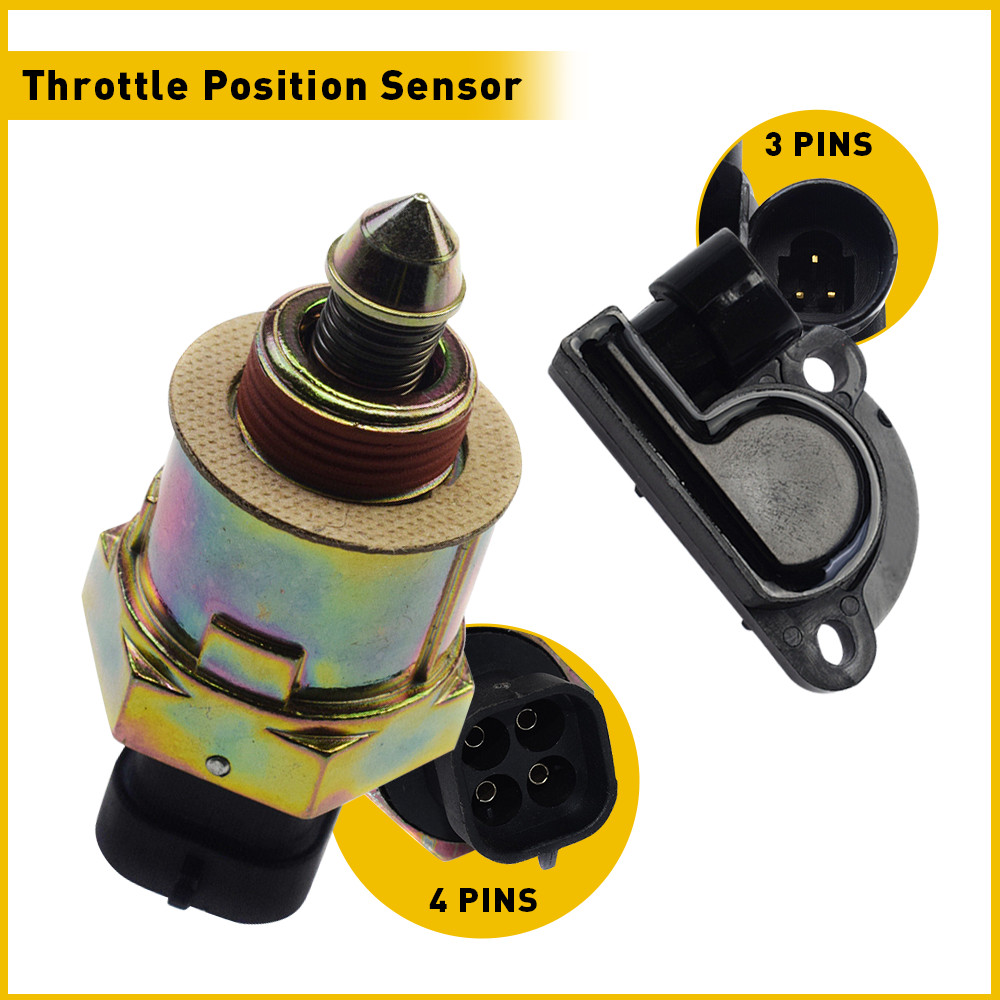 Throttle Position Sensor and Idle Air Control Valve Set For Chevy C/K 1500 2500